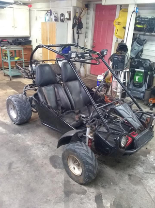 Illustration for article titled Buy This Sportbike Powered Go-Cart At Your Own Risk
